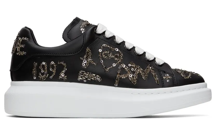 Alexander McQueen Black Tree Graffiti 1081 BLACK/SILVER (711146WICEA)