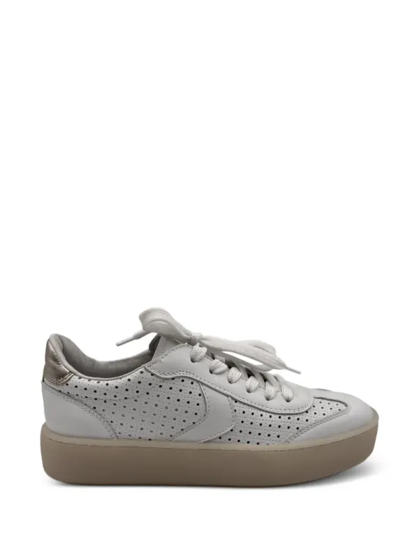 Voile Blanche perforated leather low-top sneakers – Weiß (MINDMASH)