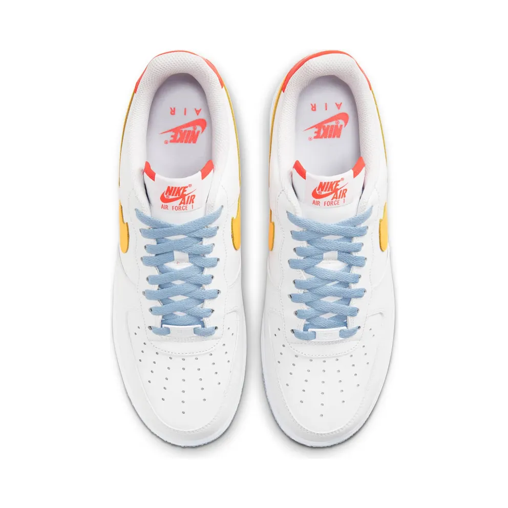 Nike Air Force 1 Low Kindness Day (2020) White/Laser Orange-Light Armory Blue Heather-Electro Orange (DC2196-100)