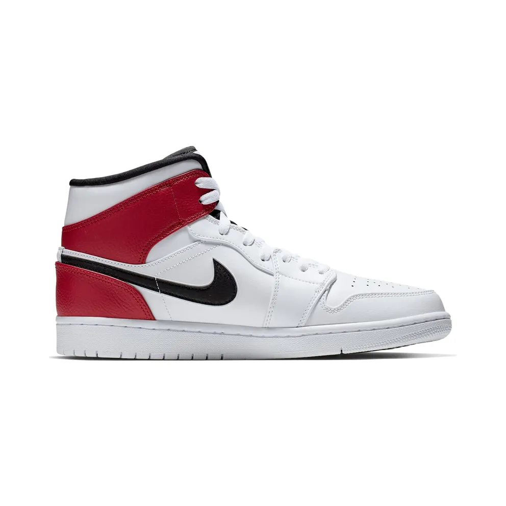 Jordan 1 Mid White Black Gym Red White/Black-Gym Red (554724-116)