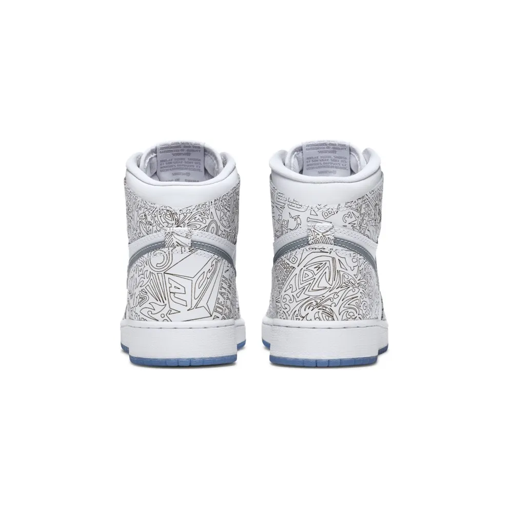 Jordan 1 Retro Laser (GS) White/Metallic Silver (705290-100)