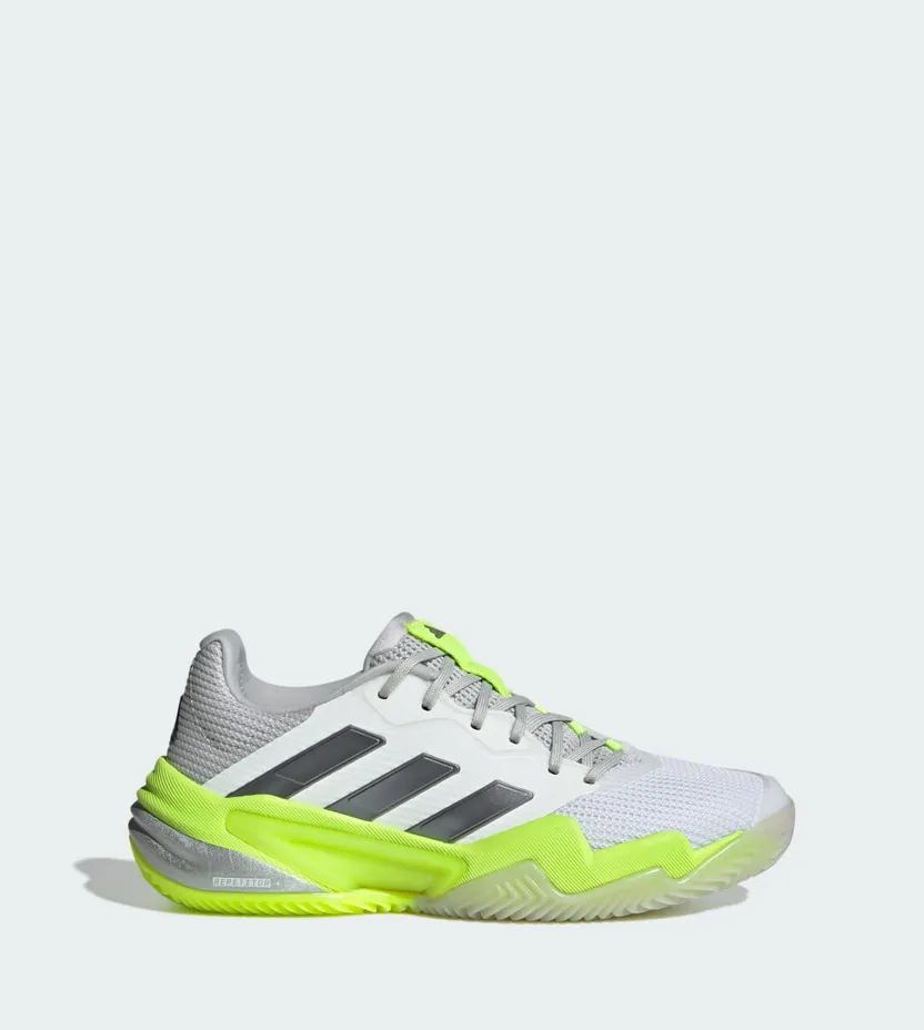 Adidas Barricade 13 Clay Tennisschoenen Cloud White / Iron Metallic / Lucid Lemon (IH2963)