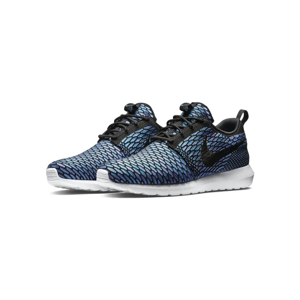 Nike Roshe Run Flyknit Neo Turquoise Black/Black Neo Turquoise (677243-002)