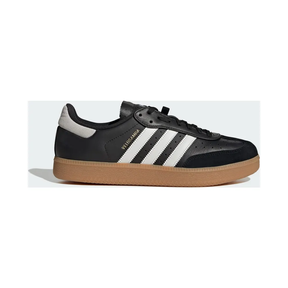 Adidas Velosamba Leren Core Black / Cloud White / Gold Metallic (JQ9177)