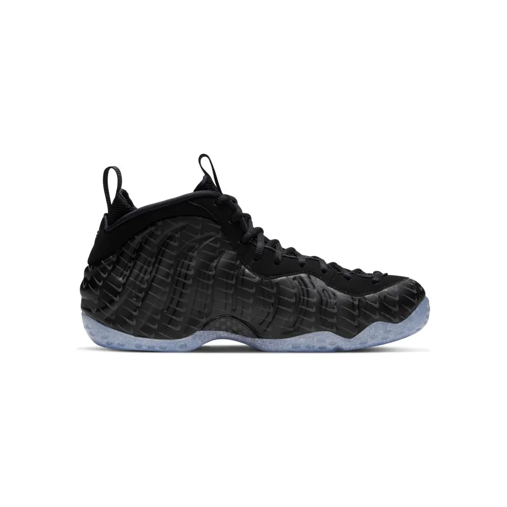 Nike Air Foamposite One All-Over Swoosh Black Black/Black-Metallic Silver (CV0369-001)