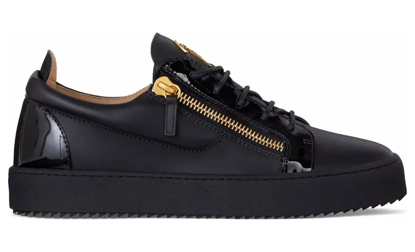 Giuseppe Zanotti Frankie Sneakers mit doppeltem Reißverschluss – Schwarz (RU00010003)