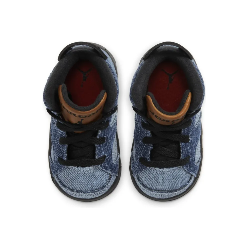 Jordan 6 Retro Washed Denim (TD) Washed Denim/Sail-Varsity Red-Black (CV5488-401)