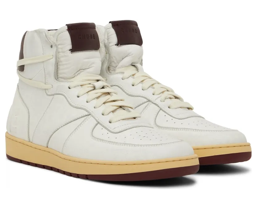 Rhude SSENSE Exclusive White Rhecess Sky Hi Sneakers (RHSS22FO07178500) (4)
