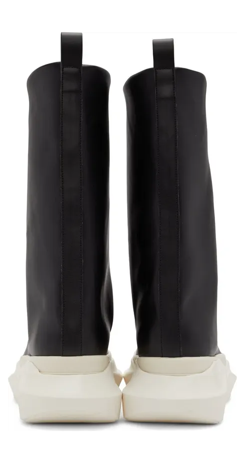 Rick Owens Drkshdw Black Faux-Leather Sneakers (DU01B7814 VL) (2)