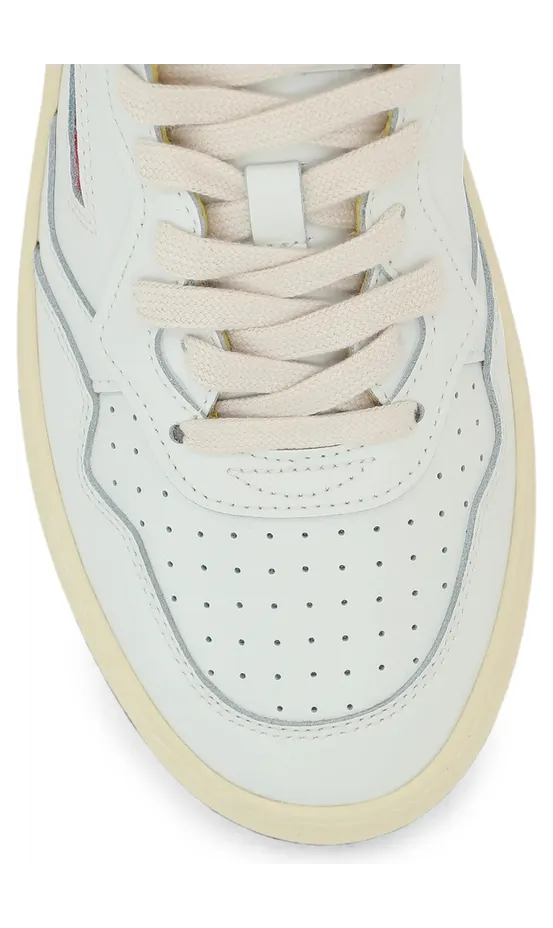 Autry Medalist Perforated Leather “White/Yellow” (AULM ML07) (3)