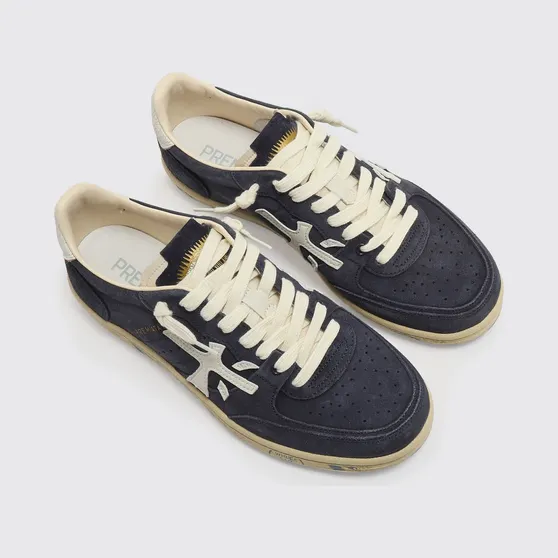 Premiata Clay Leather Sneakers Navy (BSKTCLAY7708)