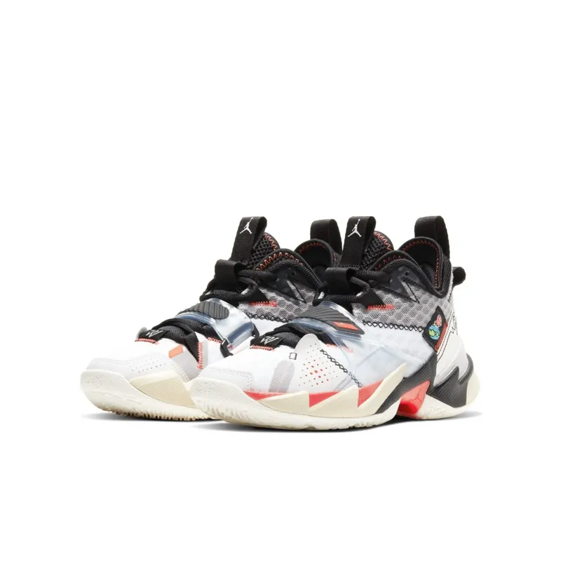 Jordan Why Not Zer0.3 White Bright Crimson Black (GS) White/Bright Crimson-Black (CD5804-101)