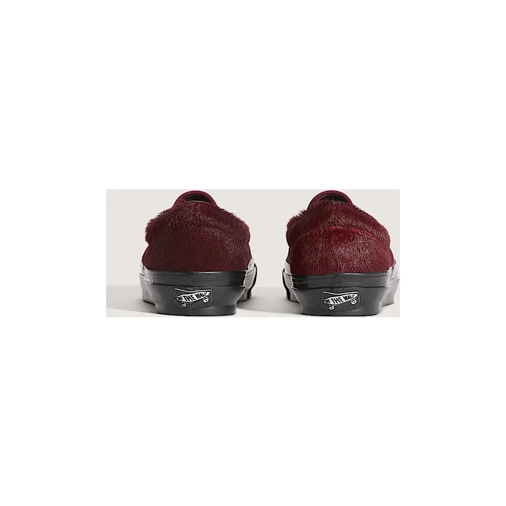 Vans Classic Slip-On 98 LX “Pony Hair Burgundy Black” (VN000EEZBRG)