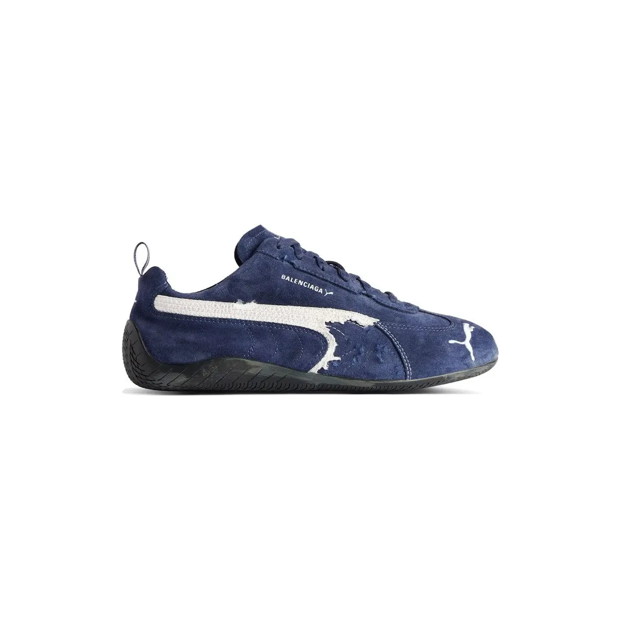 Balenciaga x Puma Speedcat Suede Distressed Navy White (847146 WSDSD 4191)
