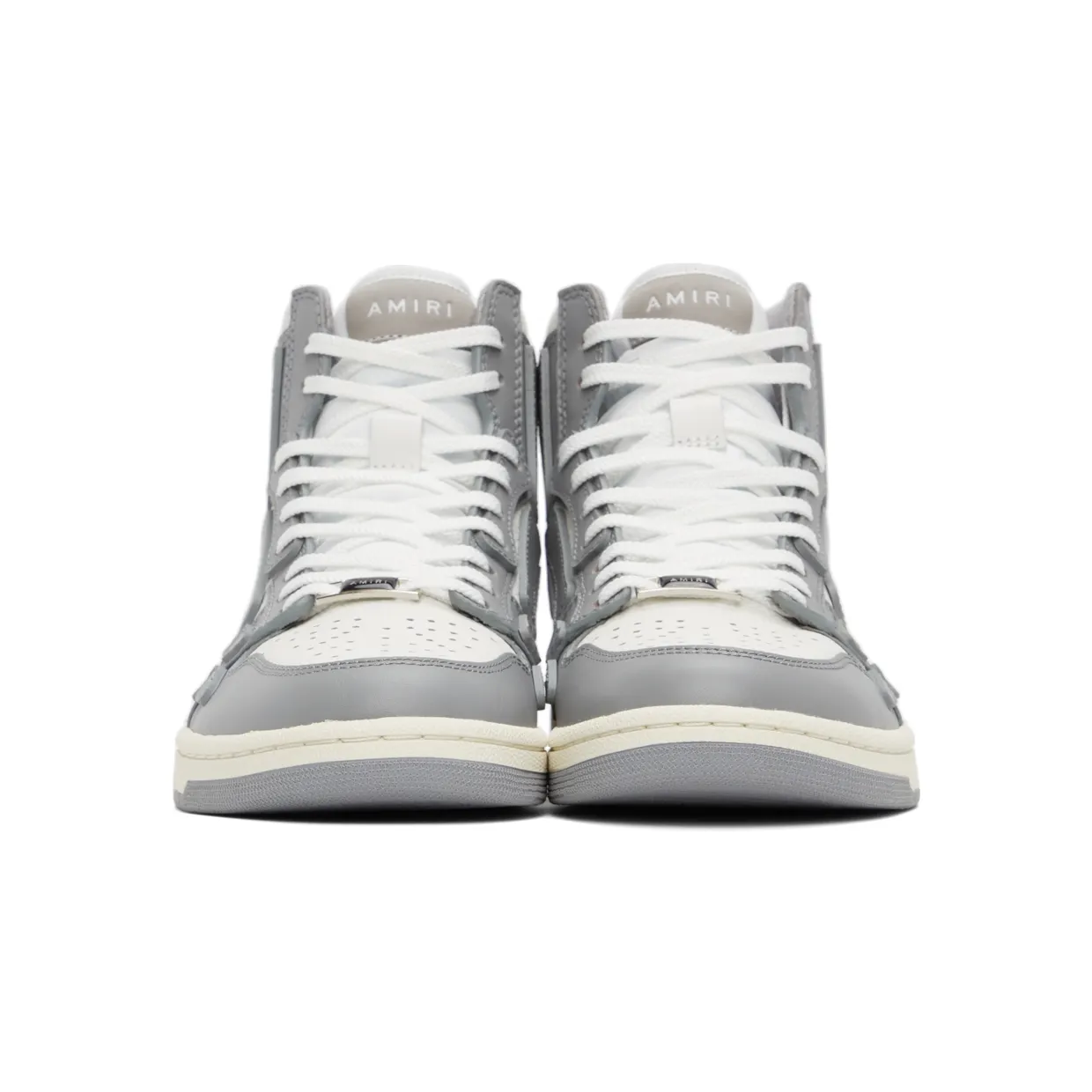 AMIRI White & Grey Hi Skel Top Sneakers (SS22MFS002) (2)