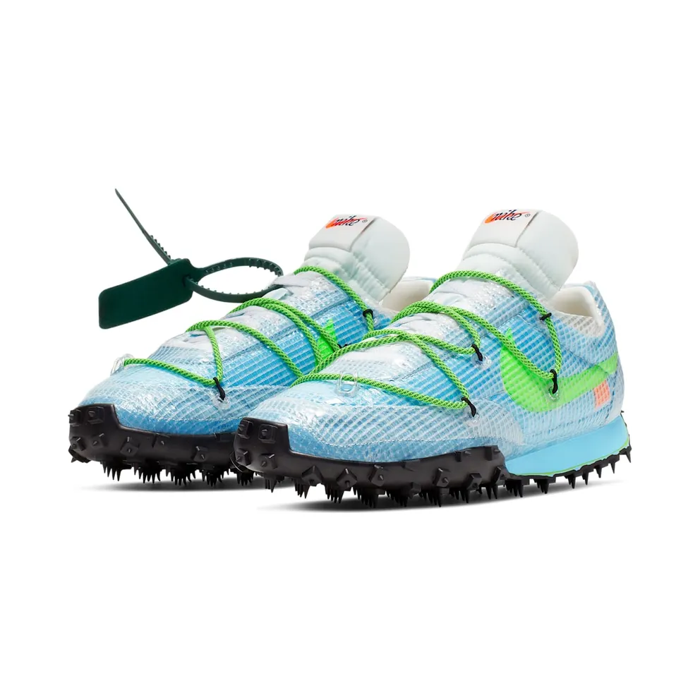 Nike Waffle Racer Off-White Vivid Sky (W) Vivid Sky/Black-Electric Green (CD8180-400)