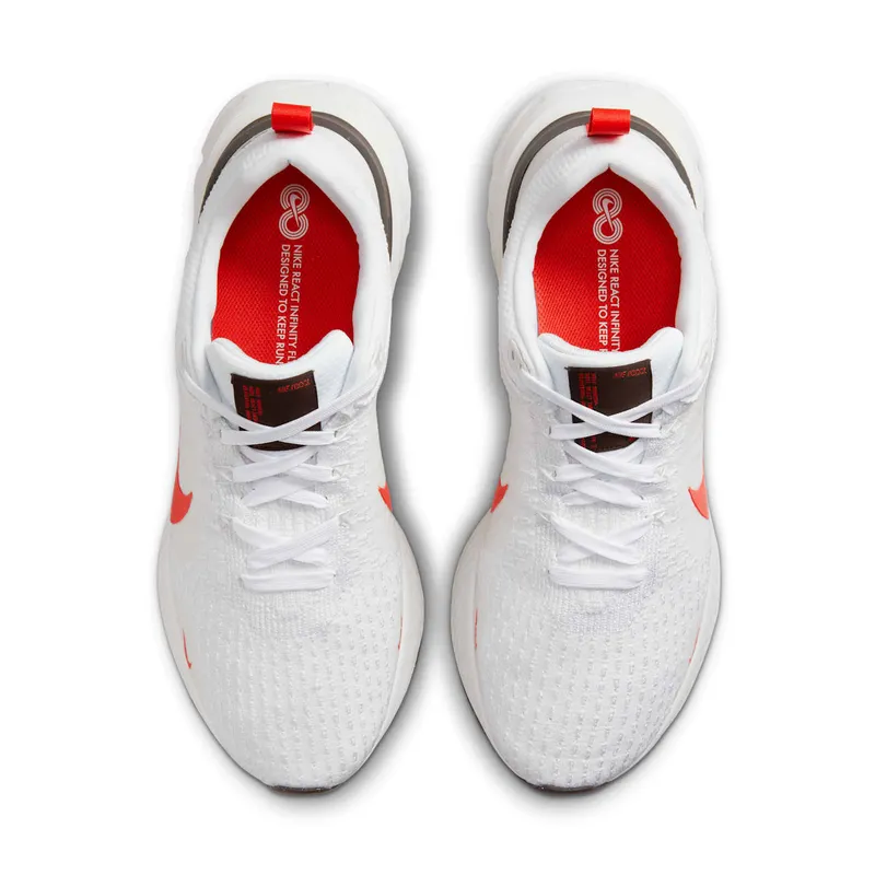 Nike React Infinity Run Flyknit 3 White Light Crimson (DZ3014-100)