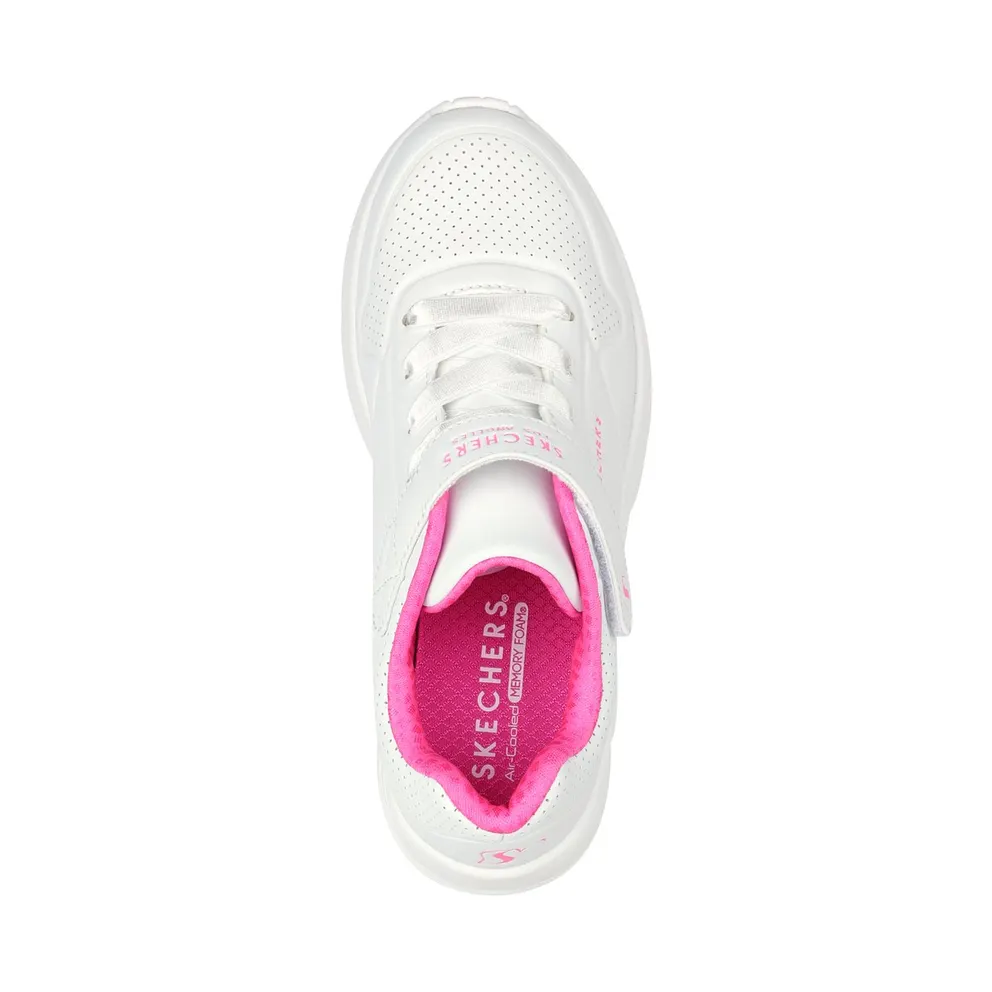 Skechers Uno Lite Sneaker White/Heet Pink