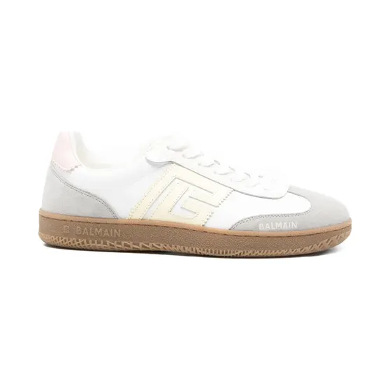Balmain Swan aus Kalbsleder und Nylon “White” (GN1V1735TC)