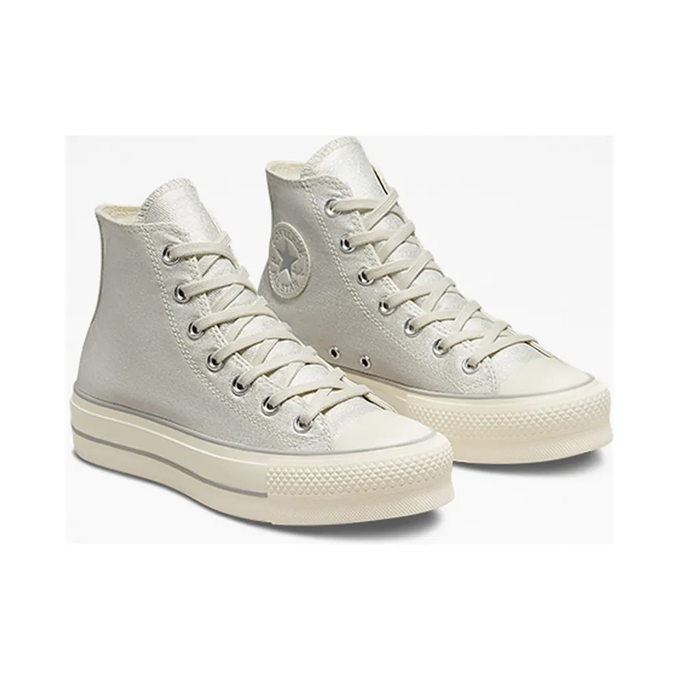 Converse Digital Powder Platform Chuck Taylor All Star High Top Pure Silver/pure Silver/egret (571082C)