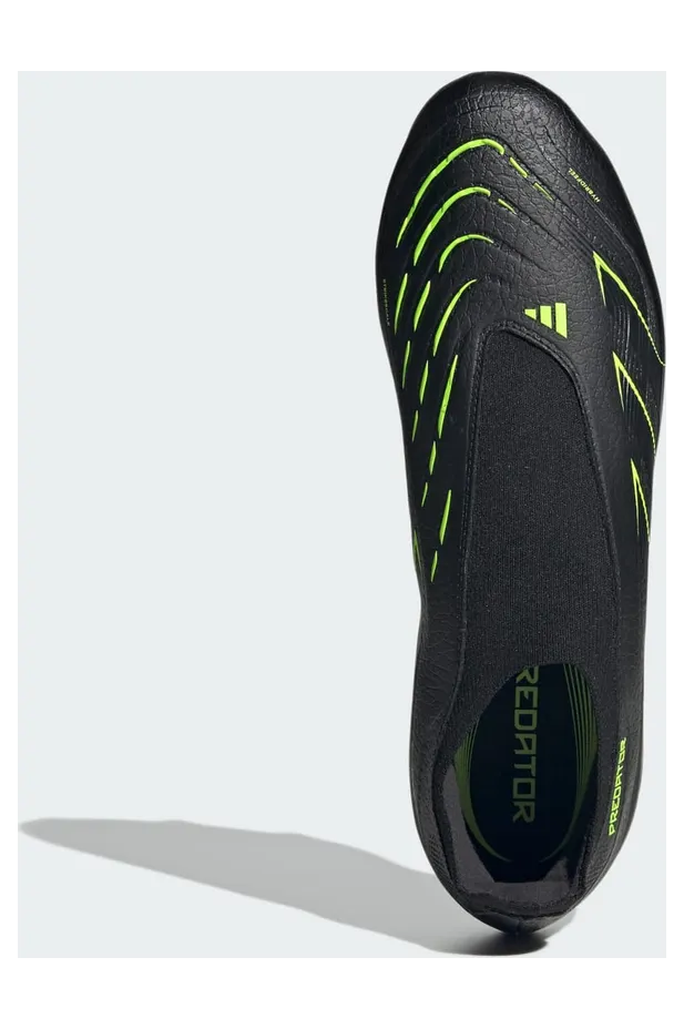 adidas Predator League Laceless FG/MG Core Black Carbon Lucid Lemon (JI1166)