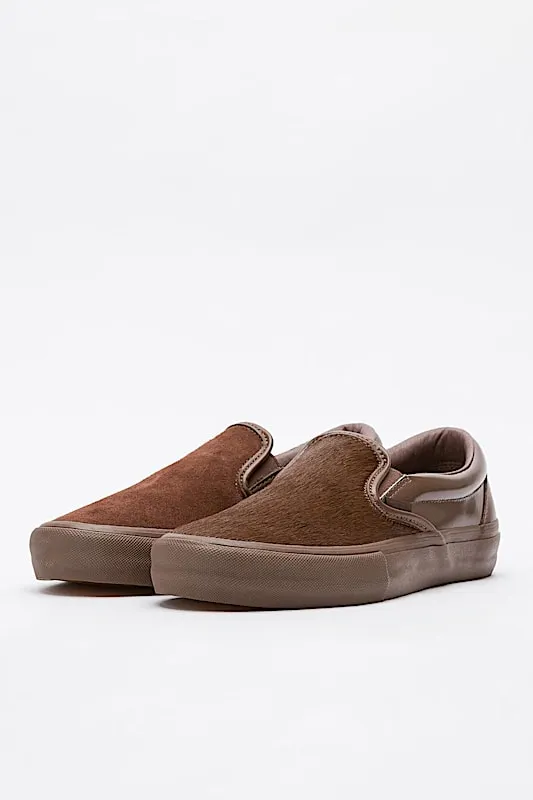Vans Slip-On Engineered Garments Mismatched Cow Hair Brown Brown/Multi (VN0A3QXYTFS)
