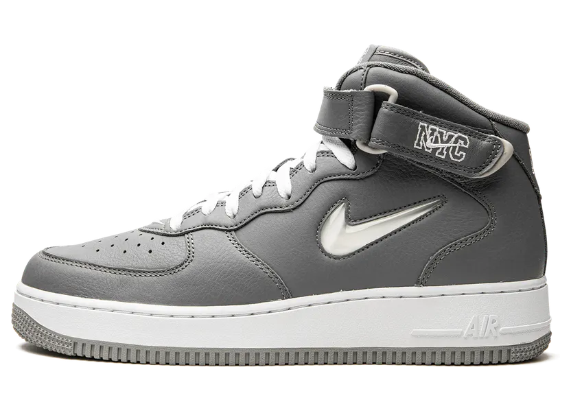 Nike Air Force 1 Mid QS Jewel NYC Cool Grey – “Cool Grey / White-metallic Silver” (DH5622-001)