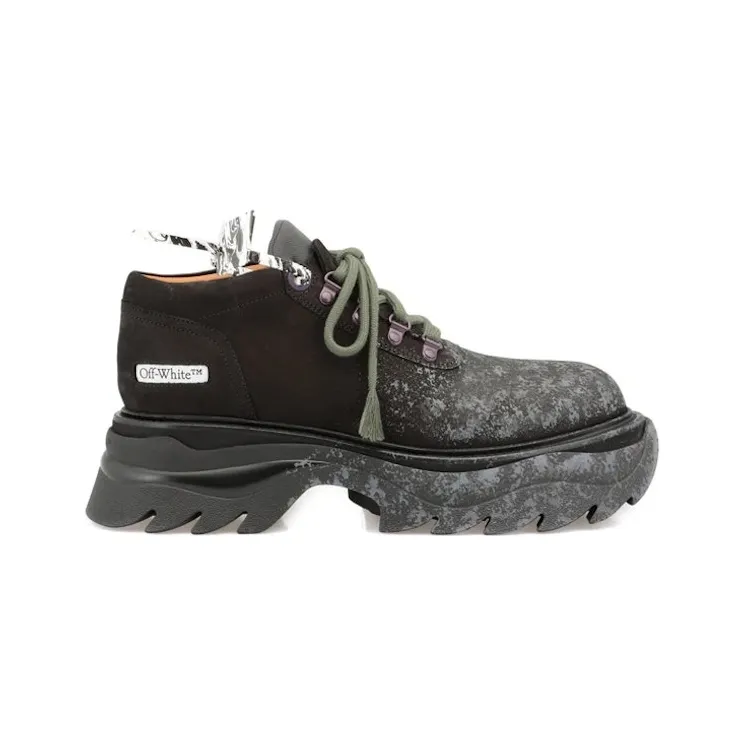 OFF-WHITE Sculpted Platform Chuncky Sneakers Black Green (OMIA211R21LEA0011009)