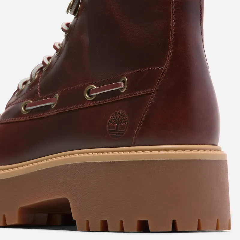 Timberland Stone Street Mid 7-Eye Platform Kiltie Boot Root Beer Full-Grain (TB0A27YZ-EIW)