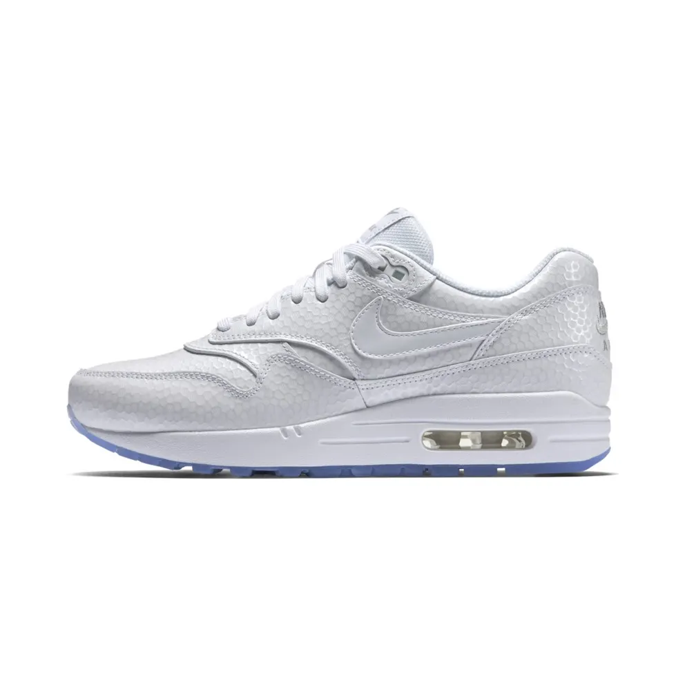 Nike Air Max 1 White Metallic Silver Ice (W) White/White-Metallic Silver (454746-106)