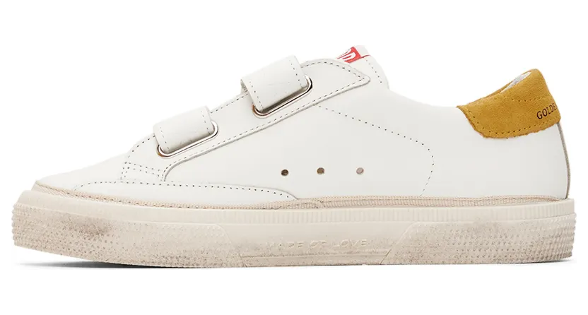 Golden Goose Kids White May School Sneakers (GYF00198.F003292.11208) (3)