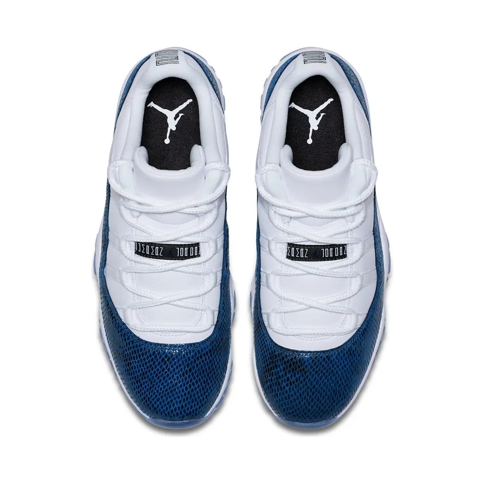 Jordan 11 Retro Low Snake Navy (2019) White/Black-Navy (CD6846-102)