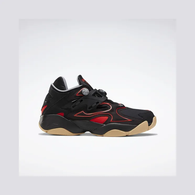 Reebok Pump Court Black Red Gum Black/Instinct Red-Maroon (Other Brands Reebok)