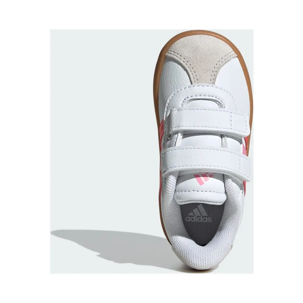 Adidas VL Court 3.0 Skateboard Shoes Kids Cloud White / Bright Red / Bliss Pink (JH6311)