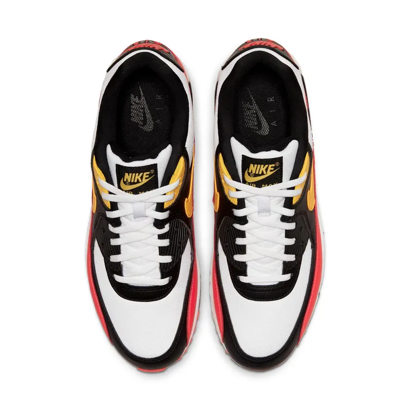 Nike Air Max 90 White Yellow Black Crimson (2019) (AJ1285-109)