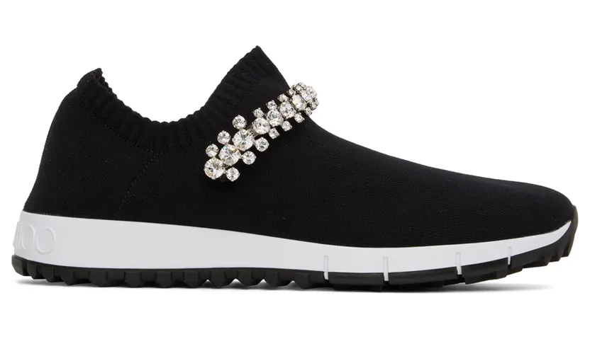 Jimmy Choo Black Verona Low-Top Sneakers (VERONA CWK)