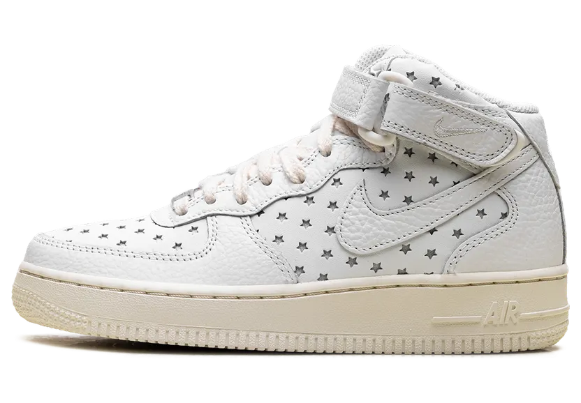 Nike Air Force 1 Mid Star Cut-Out White – “Summit White-coconut Milk.” (DV3451-100)