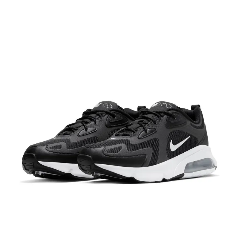 Nike Air Max 200 Black Black/Off Noir-Metallic Silver-White (CI3865-001)
