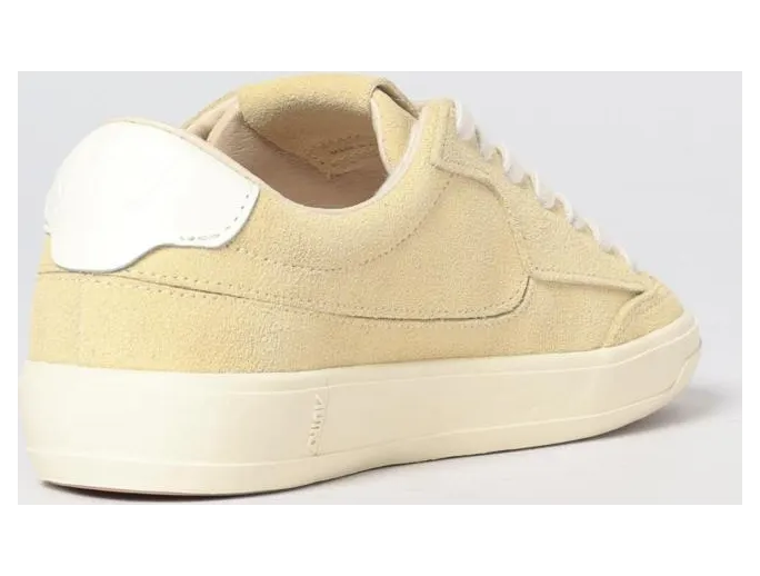 Autry Windscape Leather and Suede Low-Top Sneakers with Carved Logo Yellow (SCLWKT04) (2)