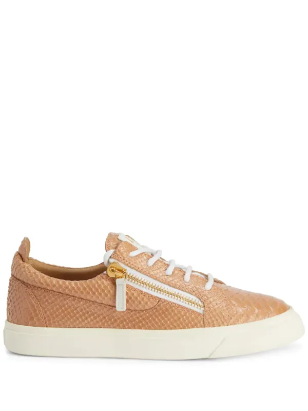 Giuseppe Zanotti Gail sneakers with slangenleer-effect – Orange (RW90075K24)