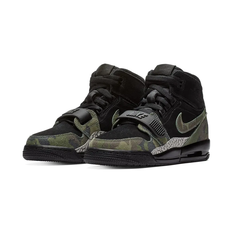 Jordan Legacy 312 Black Camo Green (GS) Black/Camo Green-Volt (AT4040-003)