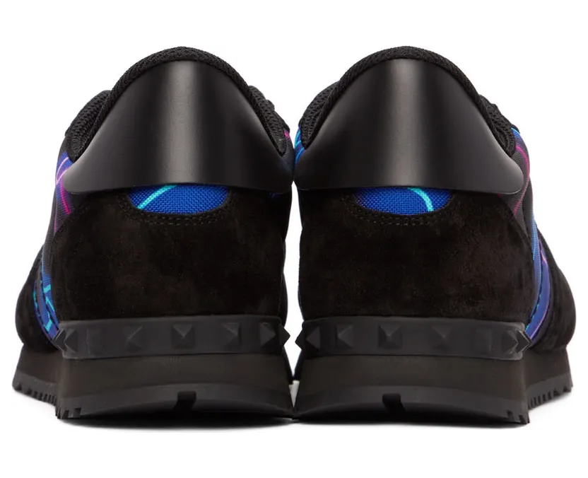 Valentino Garavani Black Neon Camo Rockrunner Sneakers (XY2S0723KHJ) (4)