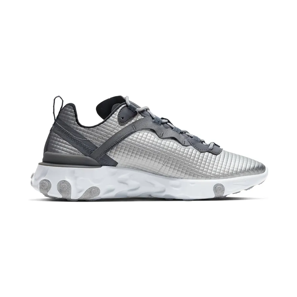 Nike React Element 55 PRM Quilted Grid – Silver (CI3835-001)