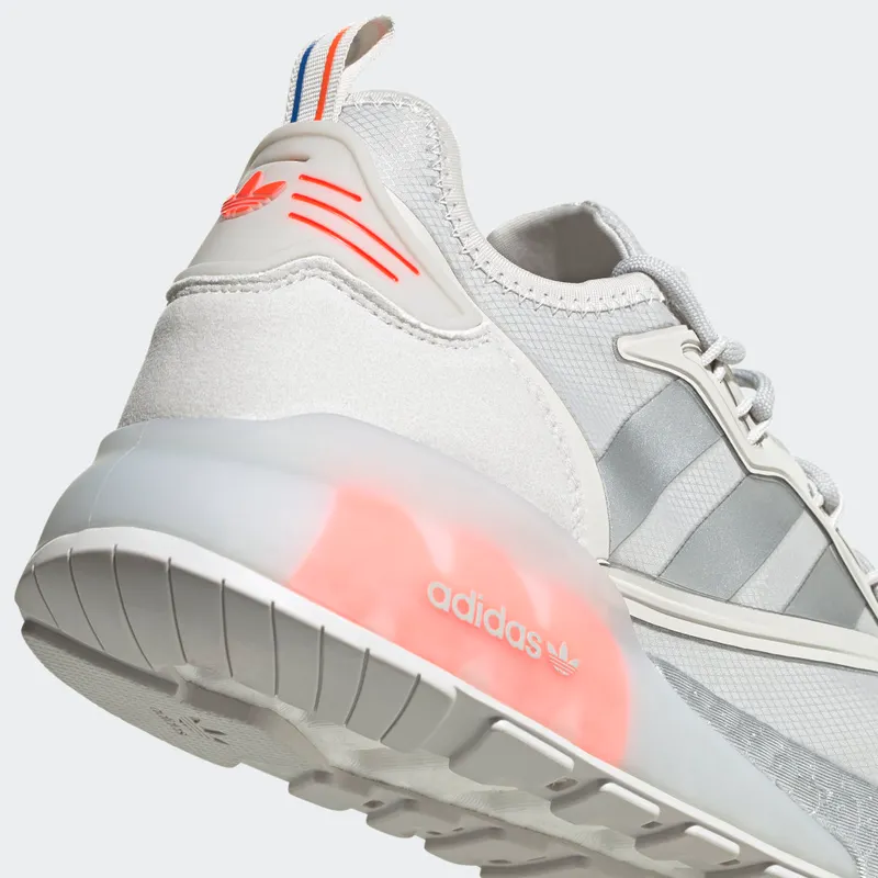 adidas ZX 2K Boost Grey One Solar Red Grey One/Silver Metallic/Solar Red (FX7028)