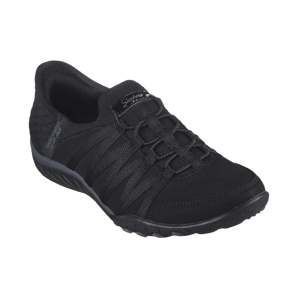 Skechers Slip-ins: Breathe-Easy – Roll-With-Me – Black (100593 BBK)