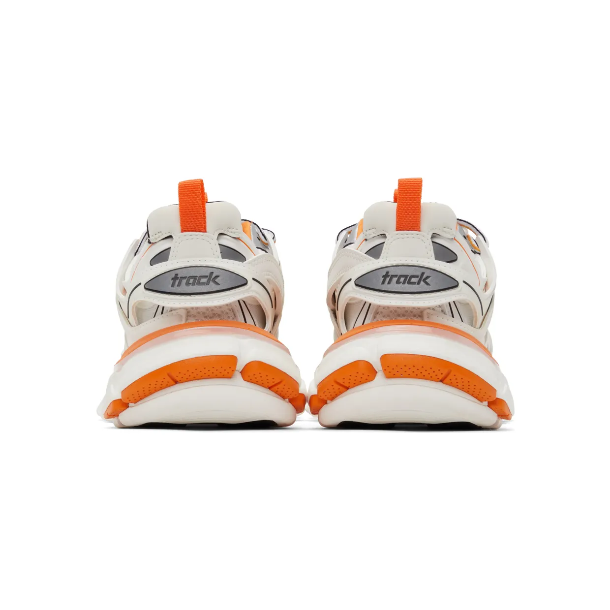 Balenciaga Orange & White Track Sneakers (542436 W1GB1) (4)