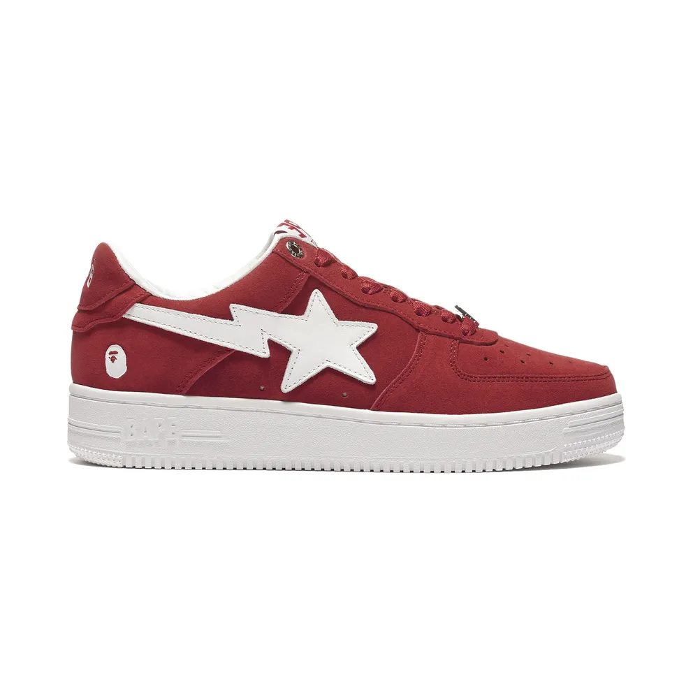 A Bathing Ape Bape Sta Low Red Suede (001FWH201047_RED)