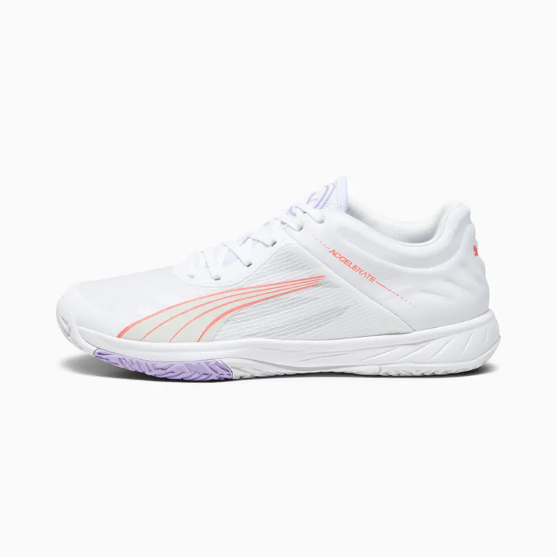 Puma Accelerate Turbo W+ Indoor Shoes White/Pink/Grey (107474-01)
