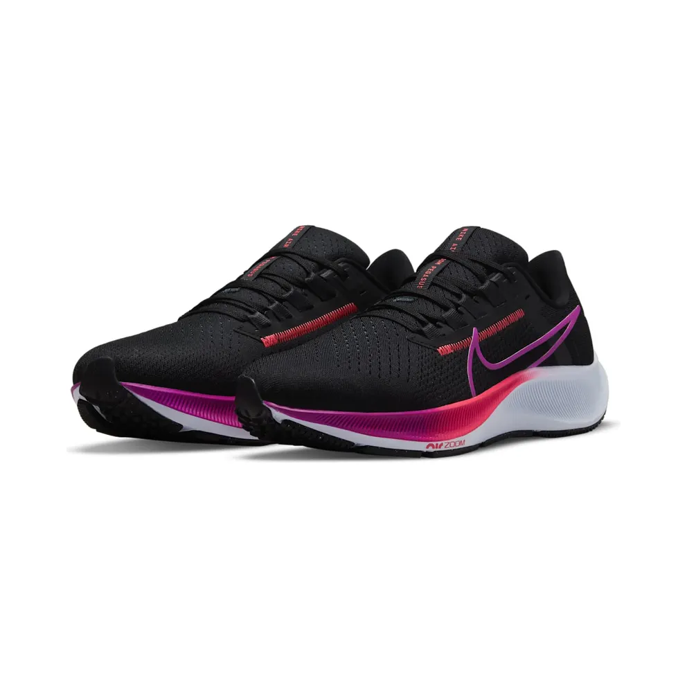 Nike Air Zoom Pegasus 38 (straat) “Black / Off-Noir / Flash Crimson / Hyper Violet” (CW7358-011)
