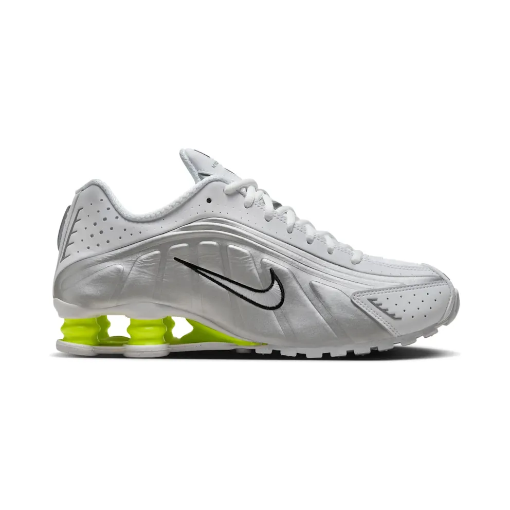 Nike Shox R4 “White Metallic Silver Volt” (AR3565-102)